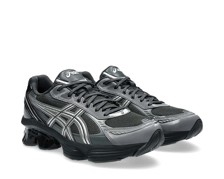 Asics Gel Kinetic Fluent Graphite Grey vue latérale — tige mesh premium