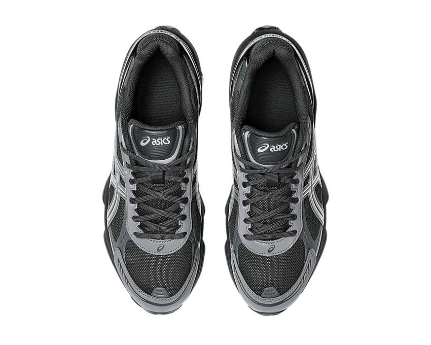 Asics Gel Kinetic Fluent Graphite Grey détail — mesh et suède structuré 1203A591-024