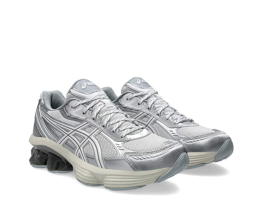 Asics Gel Kinetic Fluent White/White vue latérale — tige mesh respirante
