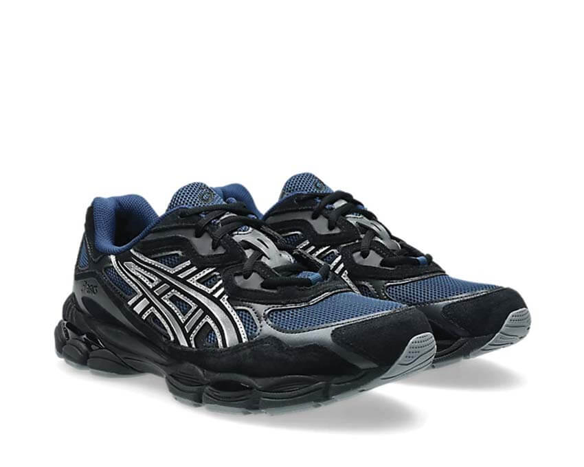 Asics Gel NYC Independence Blue vue latérale — tige mesh vintage