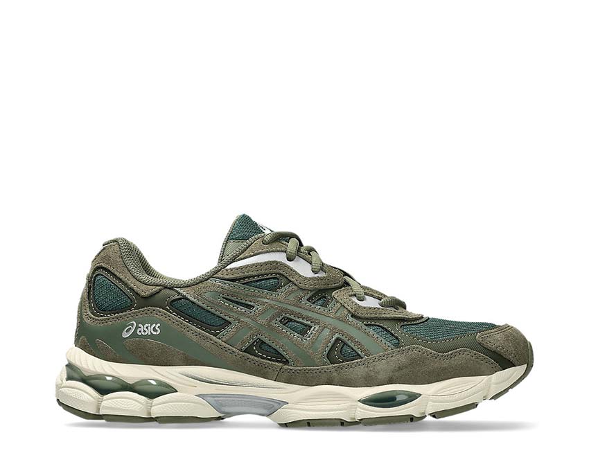 Asics Gel NYC Olive Canvas — running rétro mixte amorti Gel
