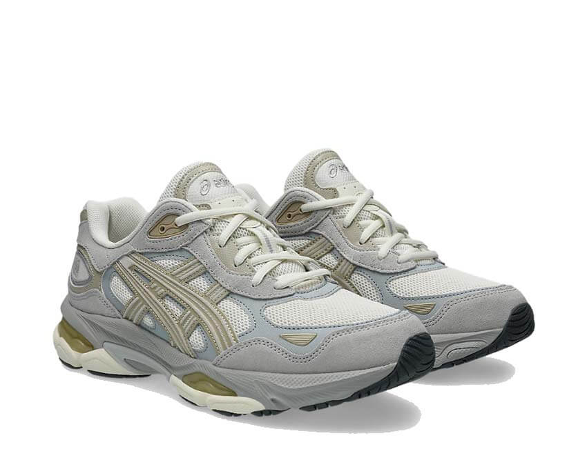 Asics Gel NYC 2.0 Cream vue latérale — tige mesh vintage modernisée
