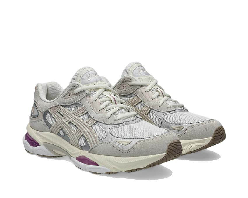 Asics Gel NYC 2.0 Cream vue latérale — tige mesh vintage modernisée