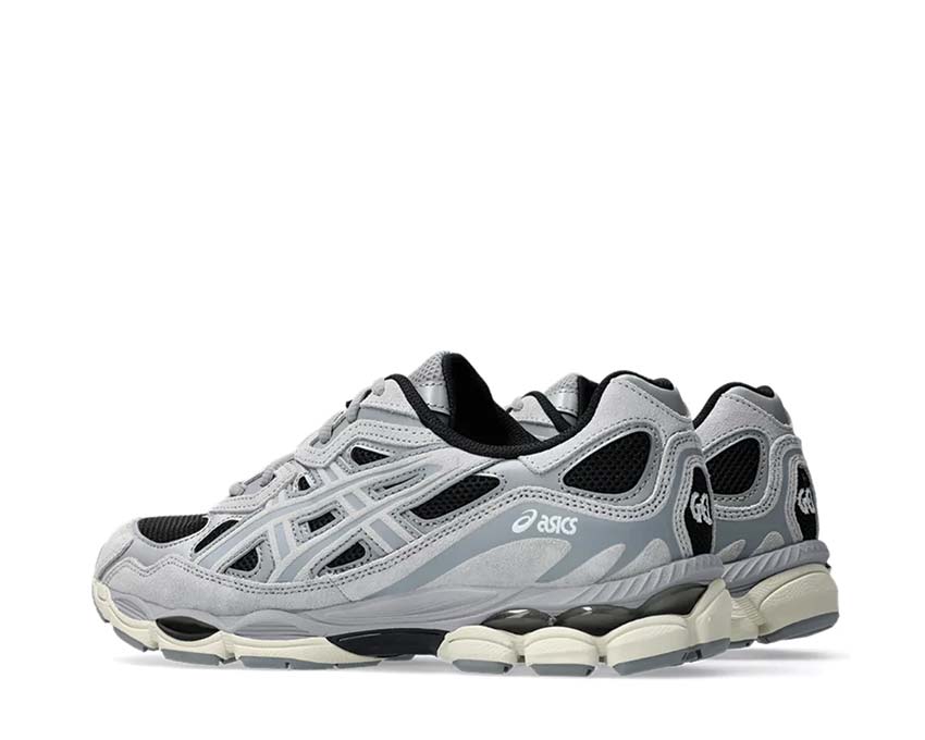 Asics Gel NYC Piedmont Grey Black/Piedmont Grey suela — amortiguación Gel NYC running