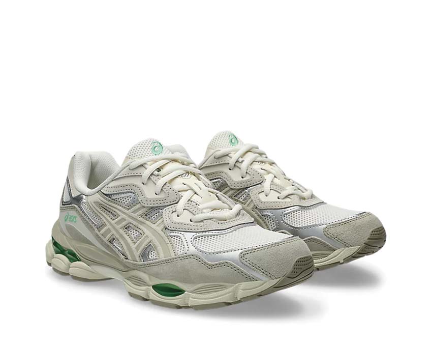 Asics Gel NYC Cream/Fossil vue latérale — tige mesh vintage