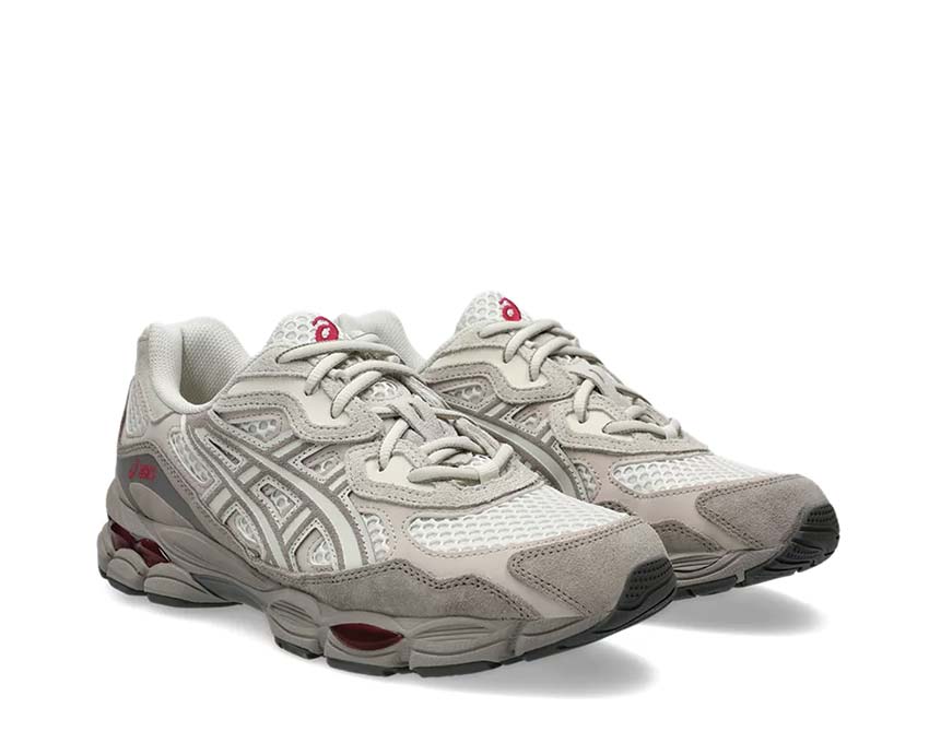 Asics Gel NYC Moonrock vue latérale — tige mesh cuir vintage GEL-NIMBUS noirfonce.eu