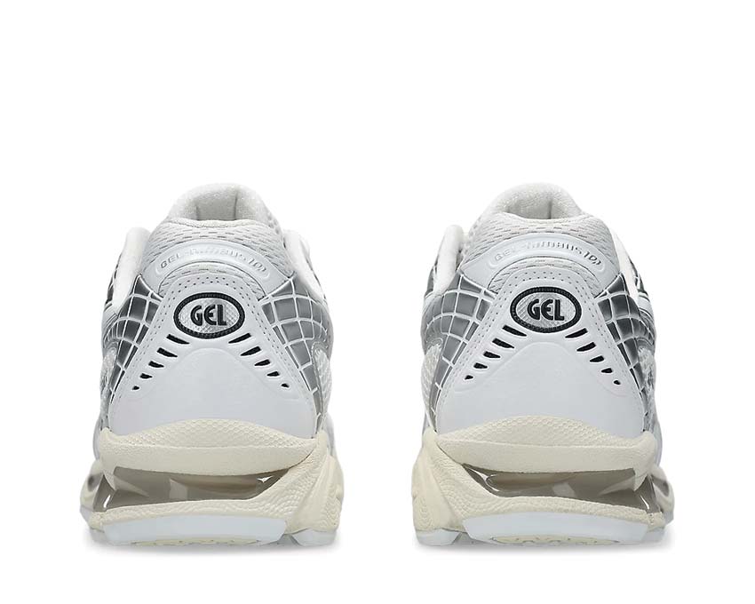 Asics Gel Nimbus 10.1 White/Pure Silver semelle — Gel amorti avant/arrière