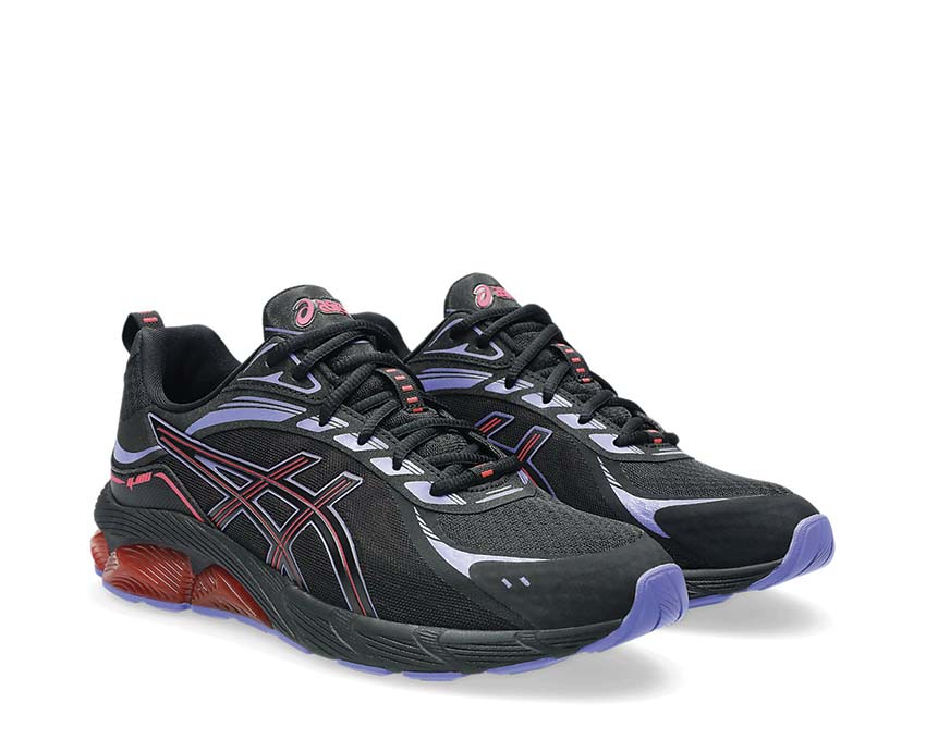 Asics Gel Quantum 180 VIII Black/Diva Pink side view — breathable mesh upper