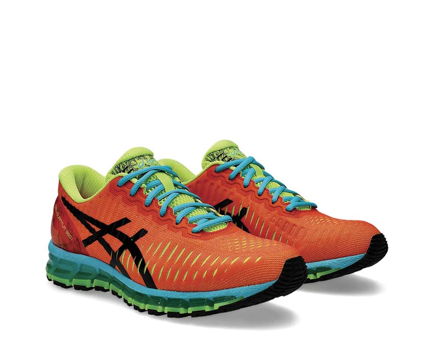 Asics Gel Quantum 360 I Habanero/Aquarium vue latérale — tige mesh