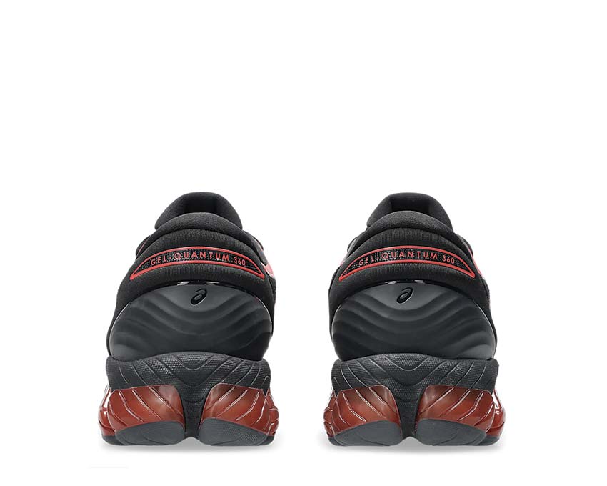 Asics Gel Quantum 360 VIII Black/Cayenne détail — mesh et TPU structurant