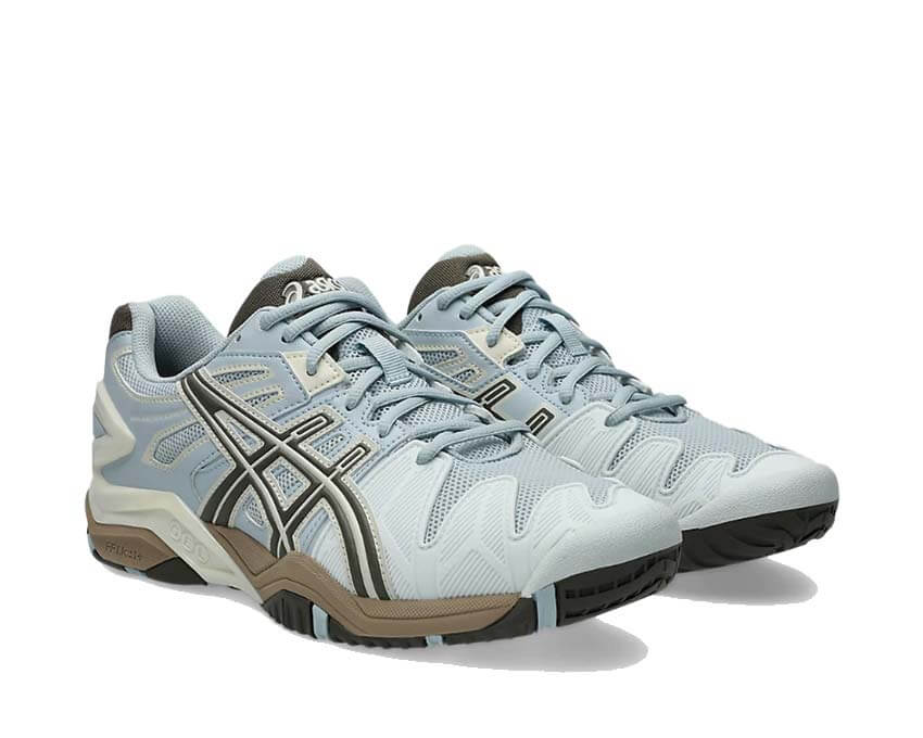 Asics Gel Resolution 5 Storm Cloud vue latérale — tige mesh tennis stable ASICS