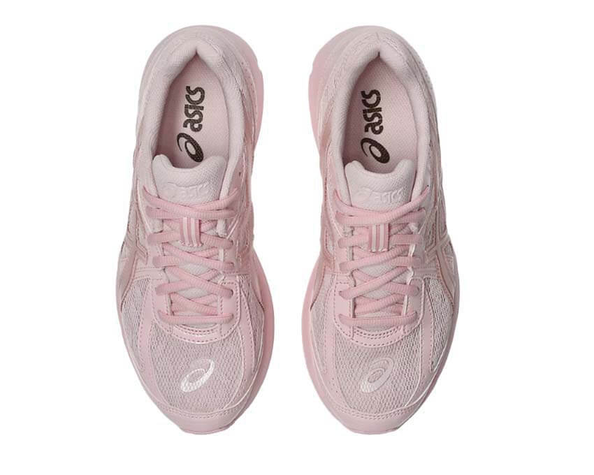 Asics Jog 100S Pink Salt arrière — amorti talon rétro EVA