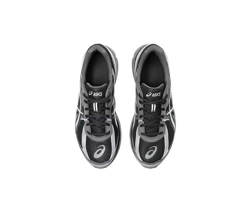Asics Jog 100S Black/Pure Silver arrière — amorti talon rétro Jog