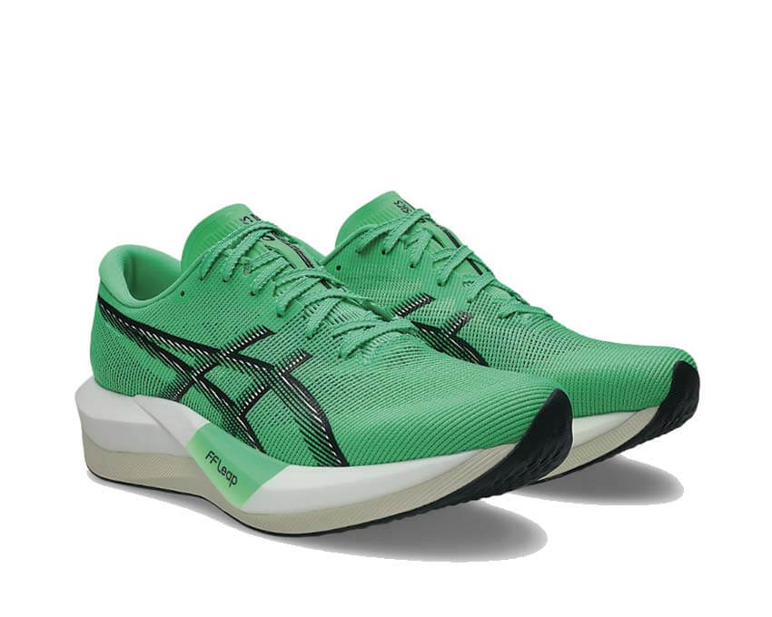 Asics Magic Speed 5 Vital Green vue latérale — tige knit légère carbon