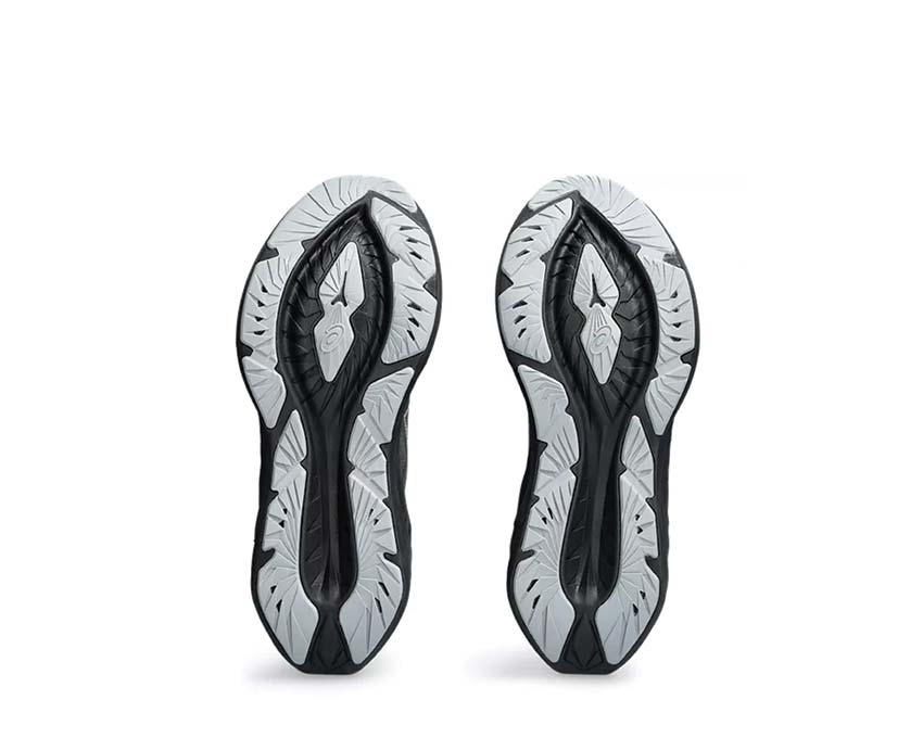 Asics Novablast 4 Black/Graphite Grey arrière — amorti réactif running homme
