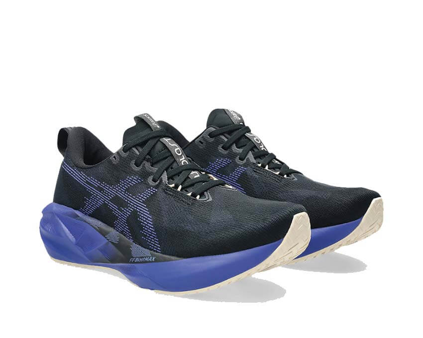 Asics Novablast 5 Cobalt Burst vue latérale — tige mesh légère colorée