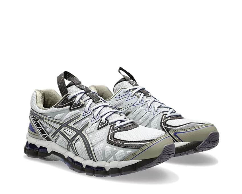 Asics UB10-S Gel Kayano 20 Kiko Kostadinov Glacier Grey/Lavender Grey Seitenansicht — Kollaboration Design