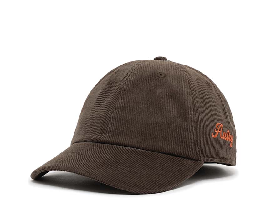 Autry Casquette Logo Brown — casquette marron foncé logo brodé premium lifestyle Autry