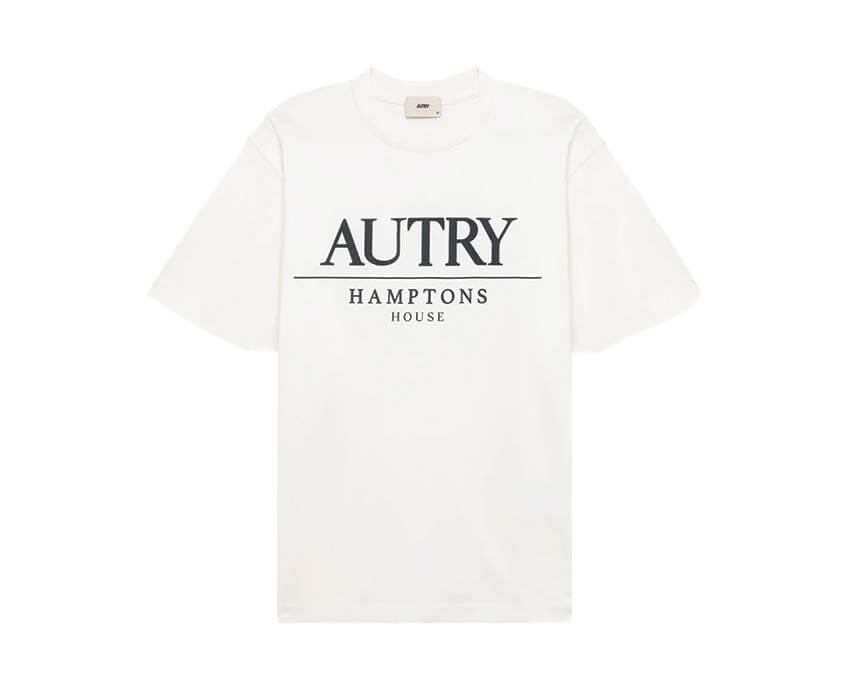 Autry T-Shirt Hamptons House Logo Blanc — t-shirt logo coton premium lifestyle Autry
