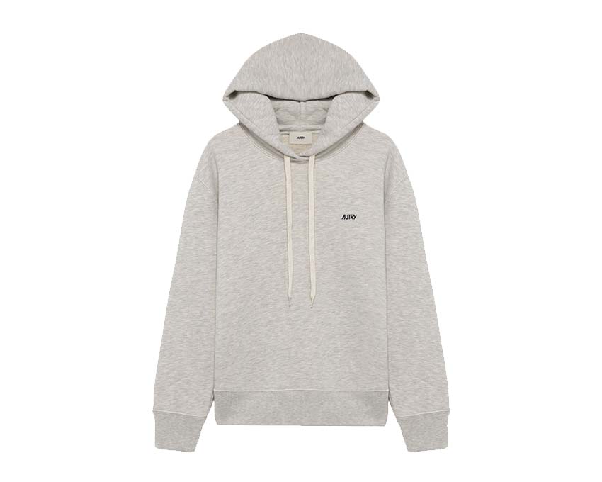 Autry Jersey Melange Hoodie — marl jersey hoodie embroidered logo premium streetwear