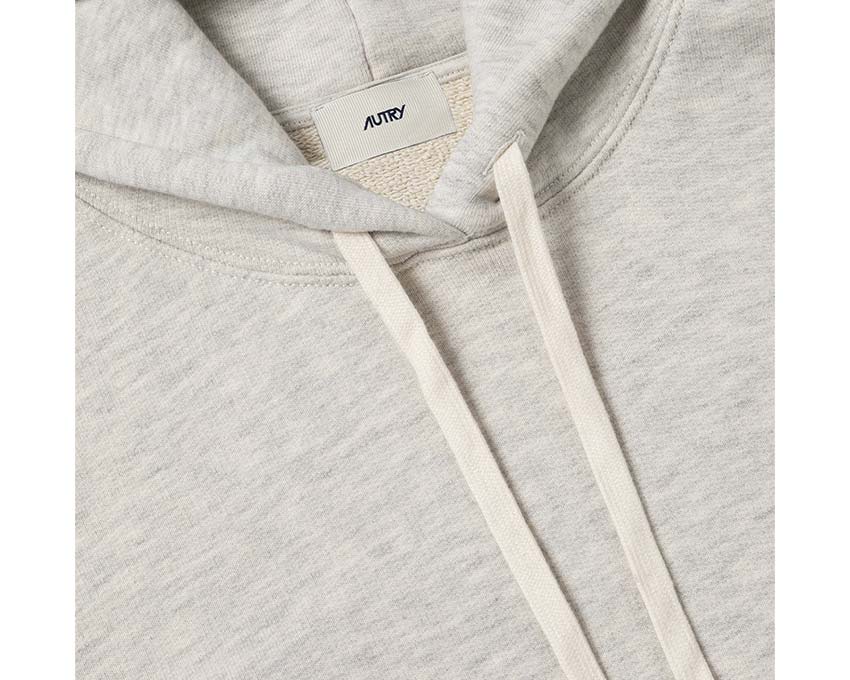 Autry Jersey Melange Hoodie back — back marl cotton premium Autry hoodie