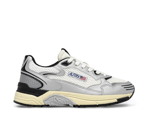Autry Hyperway Low Silver — sneaker femme mesh argenté running sport technique