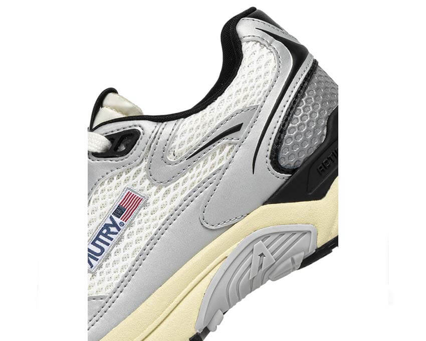 Autry Hyperway Low Silver vue latérale — mesh argenté Hyperway Low femme