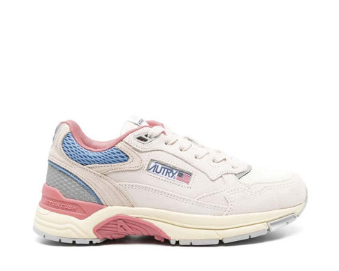 Autry Hyperway Low W Daim/Mesh Blanc/Allure — sneaker femme mesh blanc rose technique