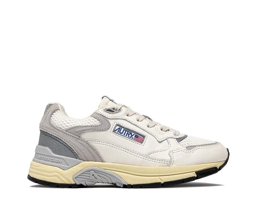 Autry Hyperway Low Blanc/Gris — sneaker homme mesh blanc gris technique running
