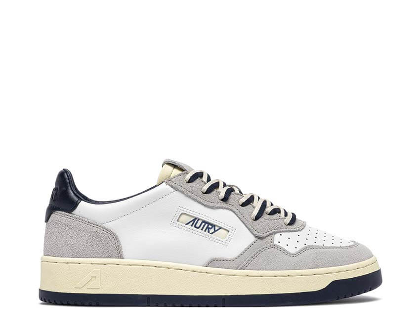 Autry Medalist Low Vapor — sneaker homme cuir blanc nuage vaporeux premium