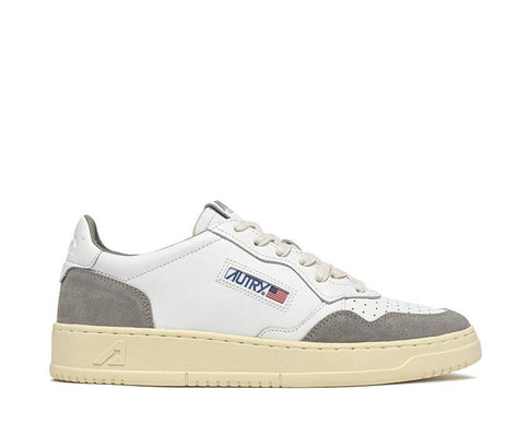 Autry Medalist Low Fil à Fil — sneaker homme cuir bicolore texturé sport