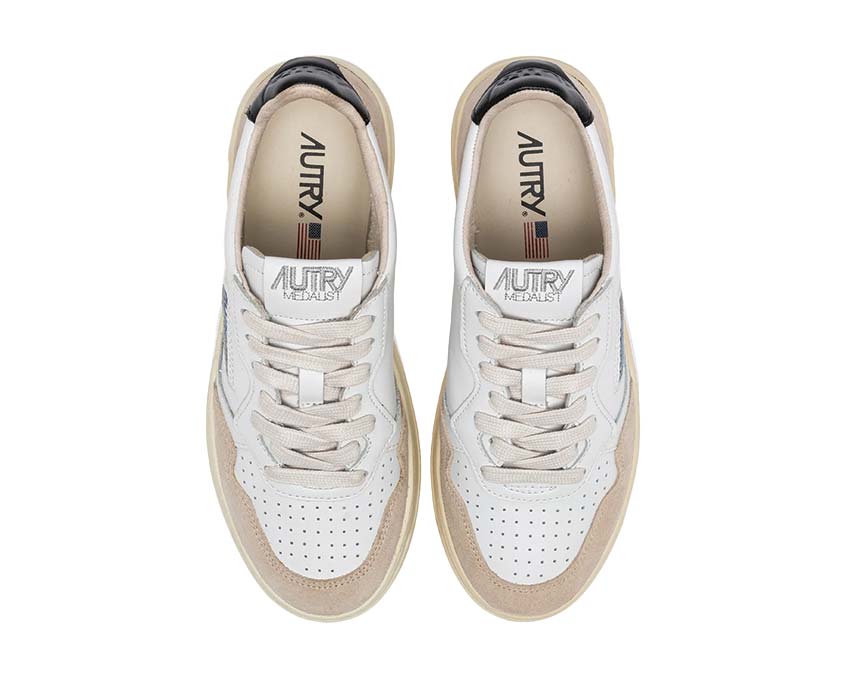 Autry Medalist Low Suede Noir dos — talon Medalist Low suède noir homme