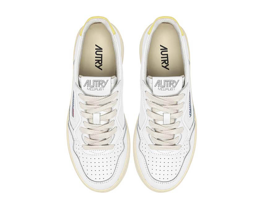 Autry Medalist Low Bleu Ciel dos — talon Medalist Low cuir bleu ciel