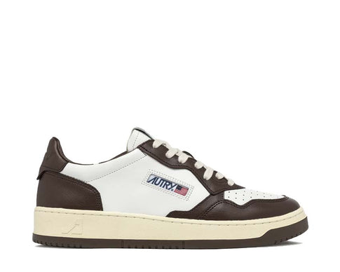 Autry Medalist Low White Chestnut — sneaker homme cuir blanc et marron