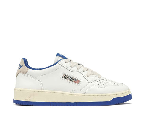 Autry Medalist Low Virgin Sponge White Peach — Herren-Sneaker Leder Retro Sport