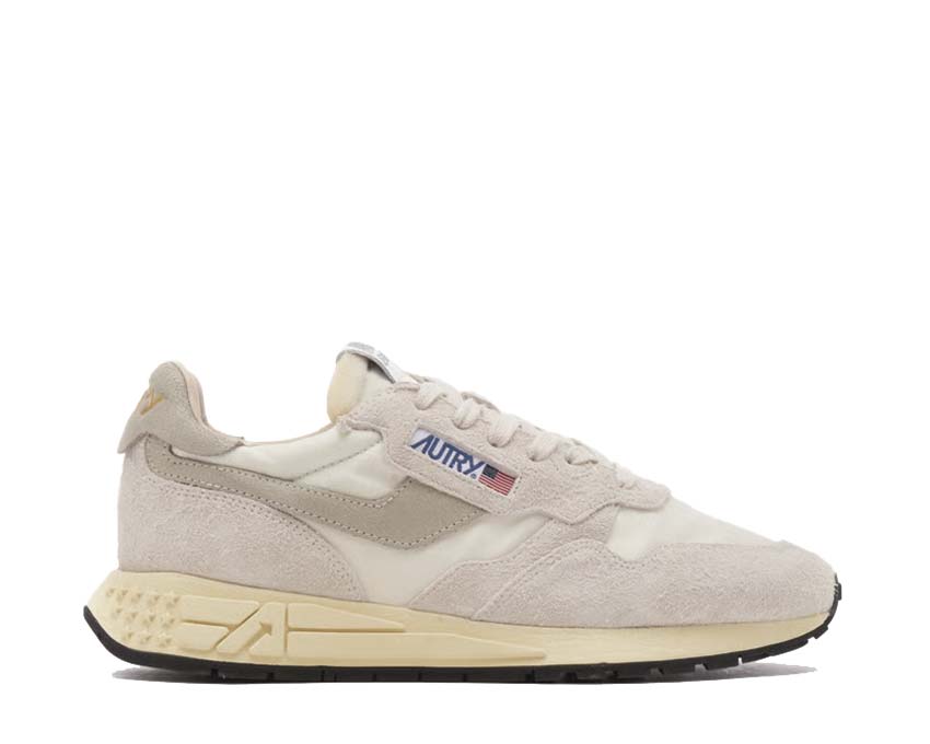 Autry Reelwind Low — sneaker femme cuir daim rétro sport coloris doux