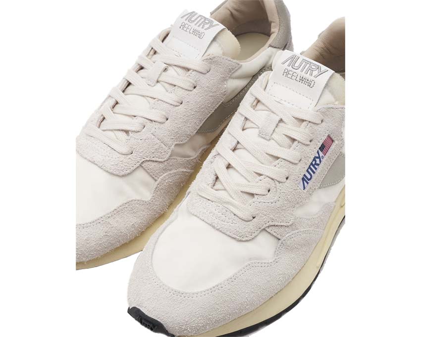 Autry Reelwind Low vue latérale — cuir et daim bicolore Reelwind