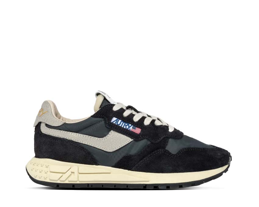 Autry Reelwind Low — sneaker femme cuir daim sport vintage coloris naturel
