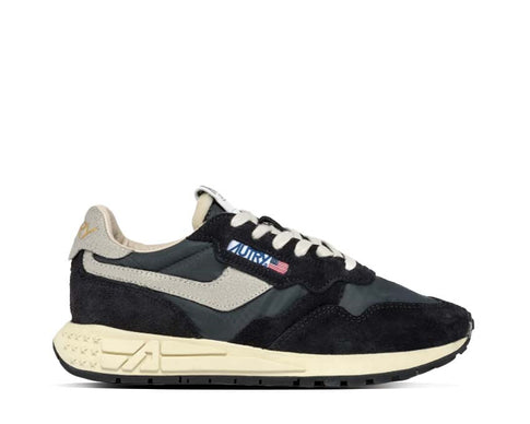 Autry Reelwind Low — sneaker femme cuir daim sport vintage coloris naturel