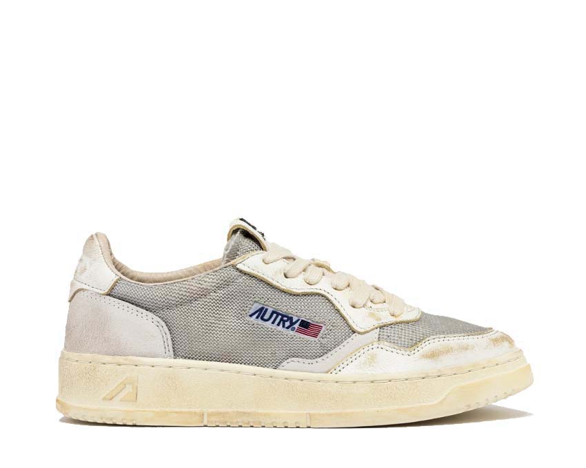 Autry Super Vintage Low Dragon Goat Sepia White — zapatilla hombre cuero de cabra