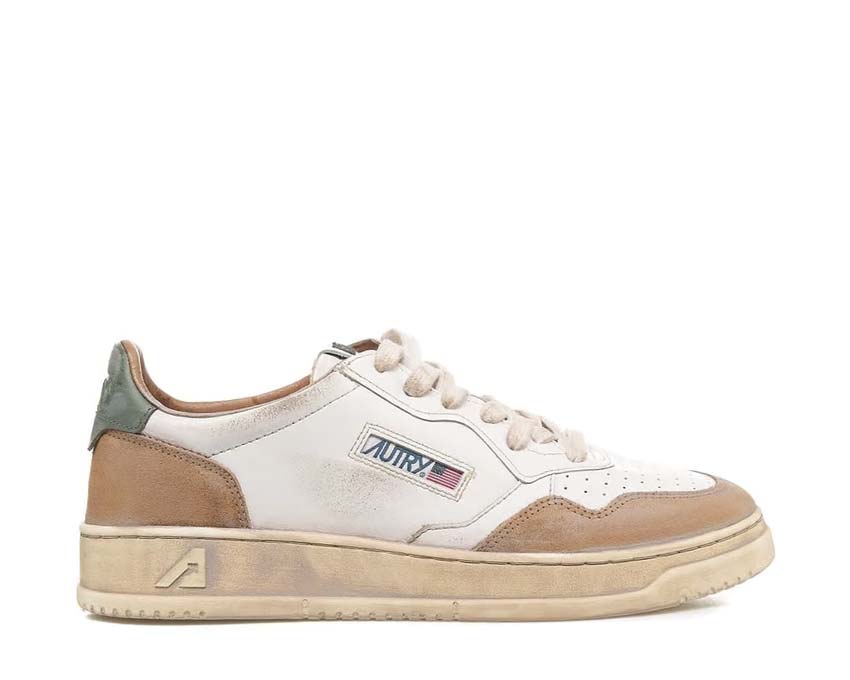 Autry Super Vintage Low Cyprus Cognac — zapatilla hombre cuero y ante vintage