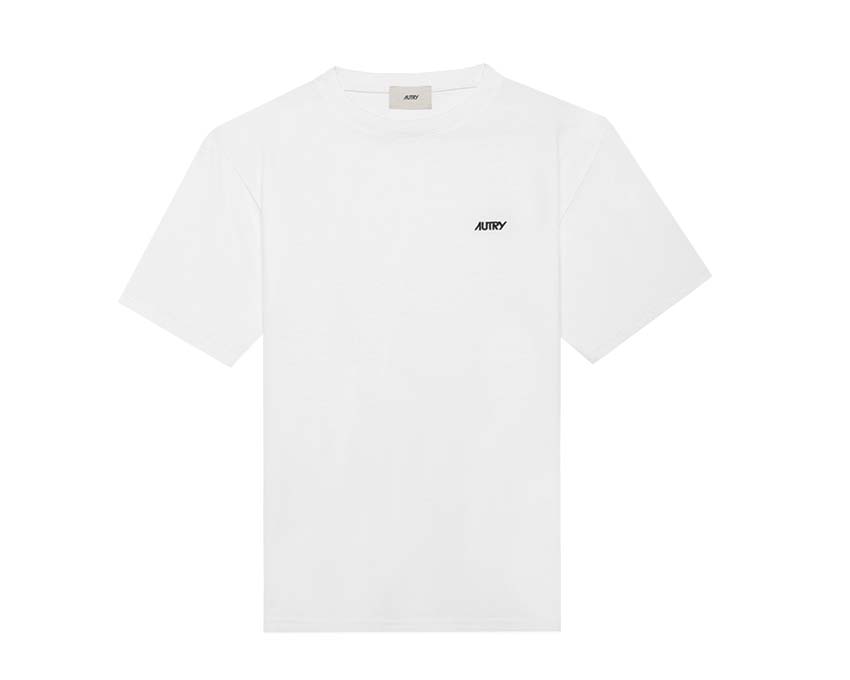 Autry T-Shirt Cotton White — t-shirt homme coton blanc logo brodé Autry