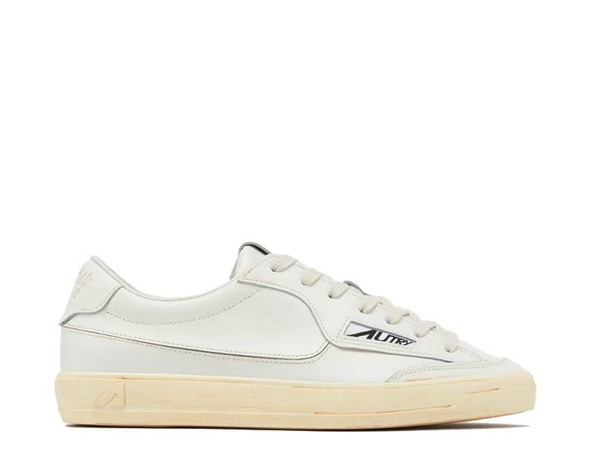 Autry Windscape Low Super Vintage Blanc — sneaker homme cuir blanc super vintage rétro