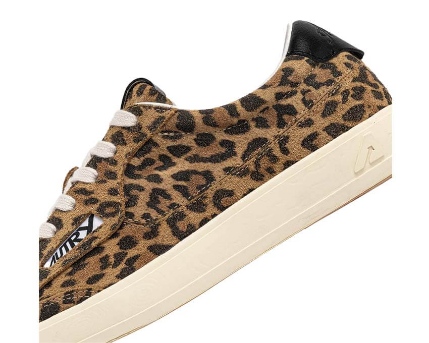 Autry Windscape Low Léopard vue latérale — cuir léopard Windscape Low femme