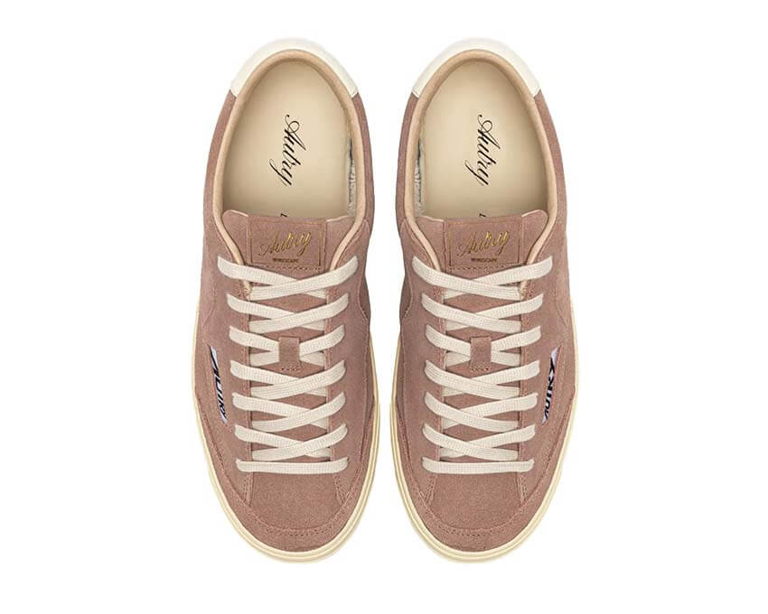 Autry Windscape Low Pigeon dos — talon Windscape Low cuir gris pigeon femme