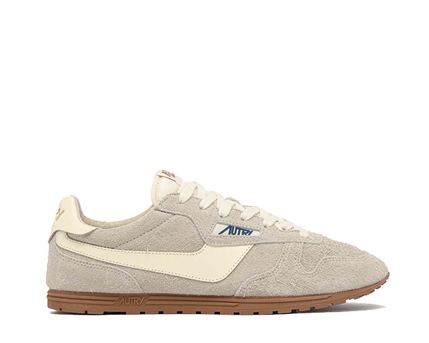 Autry Windspin Low Wife — sneaker homme daim cuir blanc cassé