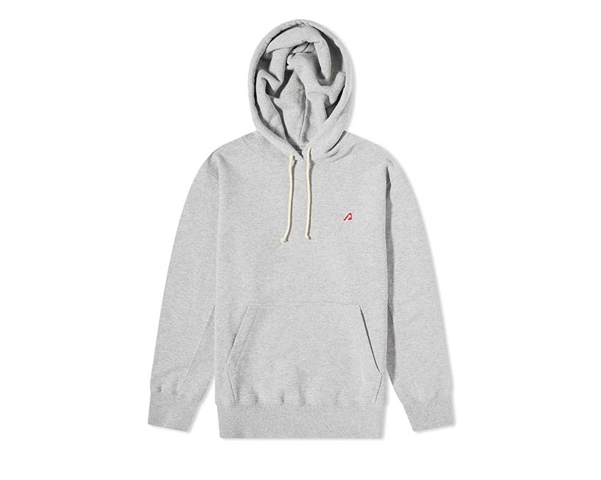 Autry Hoodie Ease Grey — sweat capuche coton premium gris logo brodé lifestyle Autry