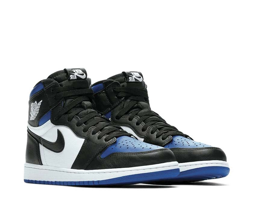Air Jordan 1 Retro High OG Game Royal Seitenansicht — Leder Blau Game Royal
