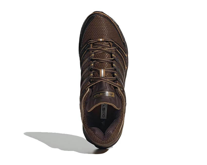 Adidas Adistar Control 5 Bronze Strata détail — empiècements bronze et strata texturé