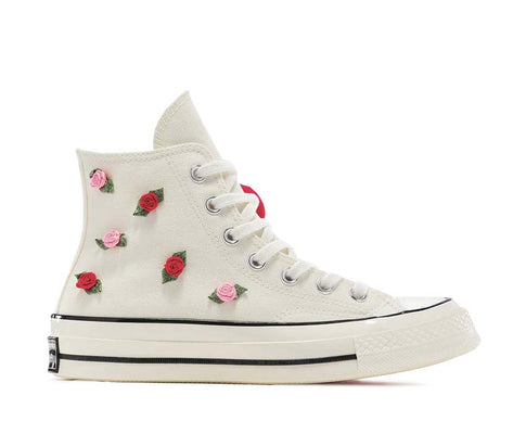 Converse Chuck 70 Classic Hi Valentine's Egret Red Khaki — sneaker femme Saint-Valentin